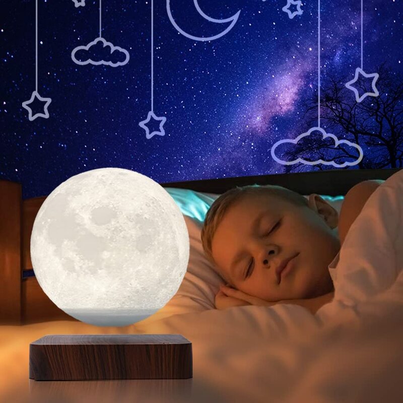 Hcnt Levitating Floating and Spinning 3D Printed LED Moon Lamp, White
Hcnt Levitating Floating and Spinning 3D Printed LED Moon Lamp, White