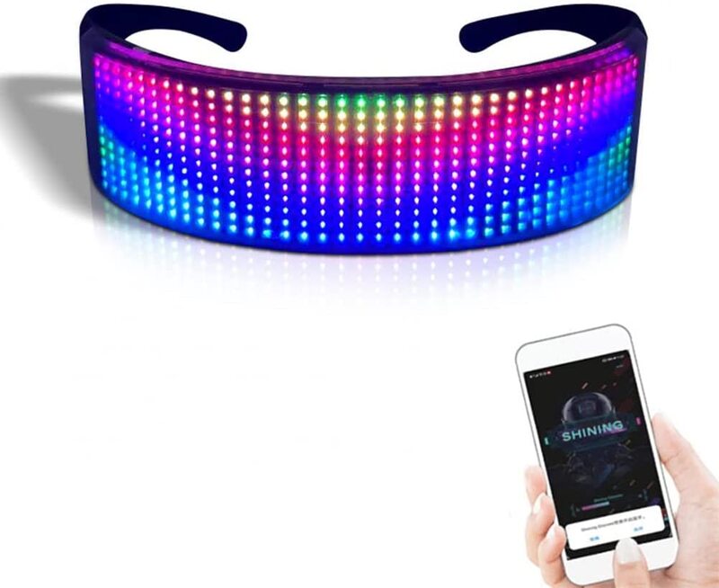 Generic LED Full Color Bluetooth Light Up Luminous Glasses for Party Festival, Black
Generic LED Full Color Bluetooth Light Up Luminous Glasses for Party Festival, Black