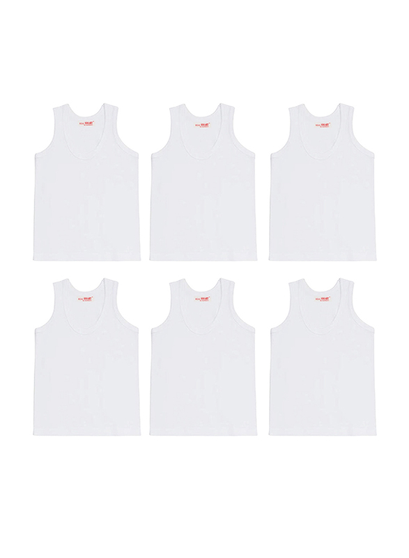 Real Smart 6-Piece Sleeveless Round Neck Undershirt Vest Tank Top Set for Men, Triple Extra Large, White
Real Smart 6-Piece Sleeveless Round Neck Undershirt Vest Tank Top Set for Men, Triple Extra Large, White