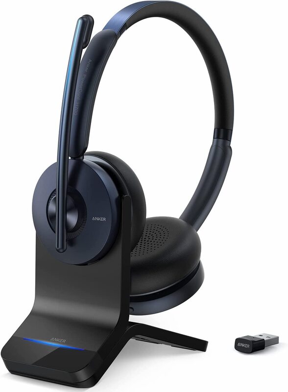 Anker PowerConf H700 with Charging Stand, Bluetooth Headset with Microphone, Active Noise Cancelling, Audio Recording and Meeting Transcription, AI-En
Anker PowerConf H700 with Charging Stand, Bluetooth Headset with Microphone, Active Noise Cancelling, Audio Recording and Meeting Transcription, AI-En