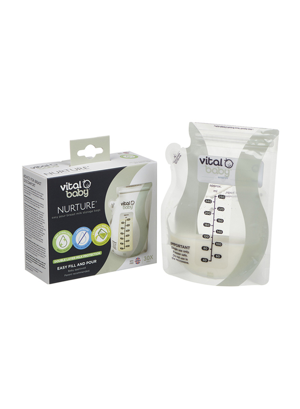 Vital Baby Nurture Easy Pour Disposable Breast Milk Storage Bags, 30 Pieces, Clear
Vital Baby Nurture Easy Pour Disposable Breast Milk Storage Bags, 30 Pieces, Clear