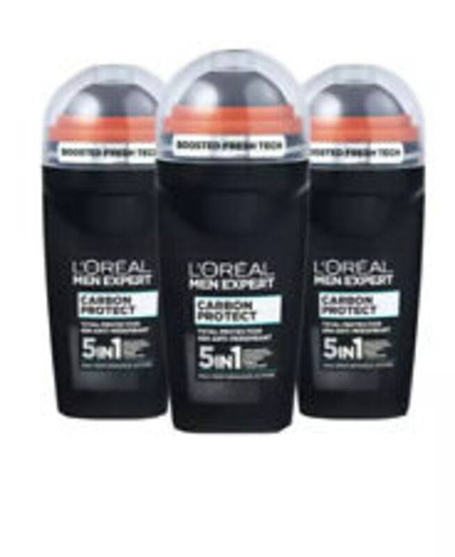 Loreal Paris L'Oreal Men Expert Deodorant Roll-On Carbon Protect Total Protection 48H Anti-Perspirant 5-in-1 (Pack of 3) 50ml
Loreal Paris L'Oreal Men Expert Deodorant Roll-On Carbon Protect Total Protection 48H Anti-Perspirant 5-in-1 (Pack of 3) 50ml