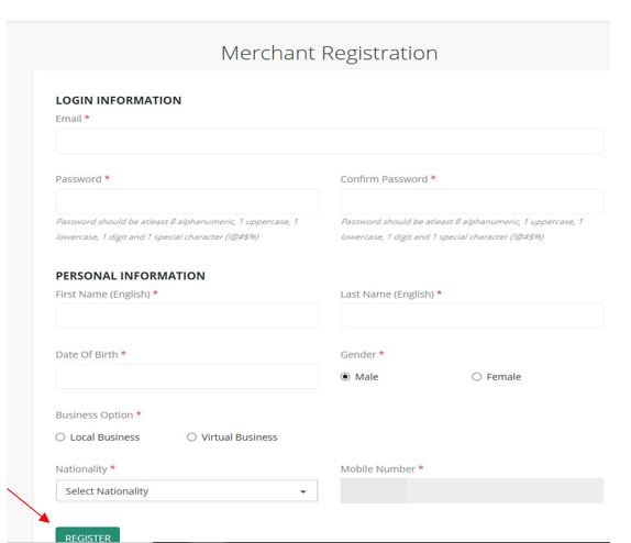 Merchant Profile Registration 1 - DubaiStore.com
