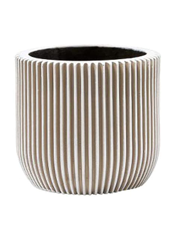 

Capi Planter Ball Groove Planter Pots, Ivory