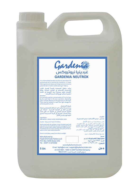 

Gardenia Neutrox Alkali Neutralizer and Rust Remover, 5 Liters