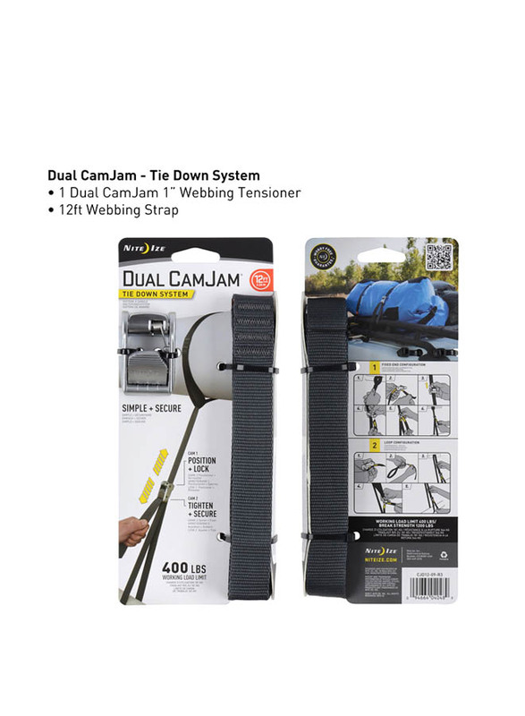 

Nite Ize Dual CamJam Tie Down System, CJD12-09-R3, 12 Feet