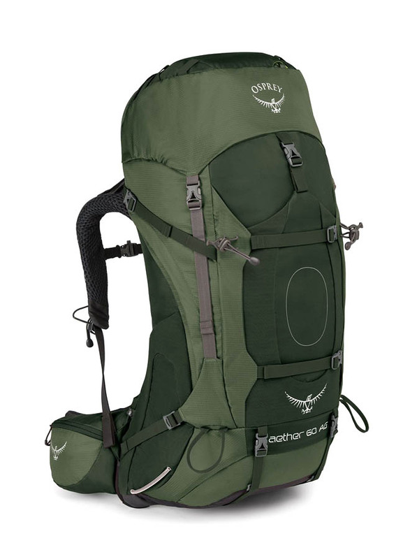 

Osprey Medium Aether 60W AG DPK Camping Backpack, Green