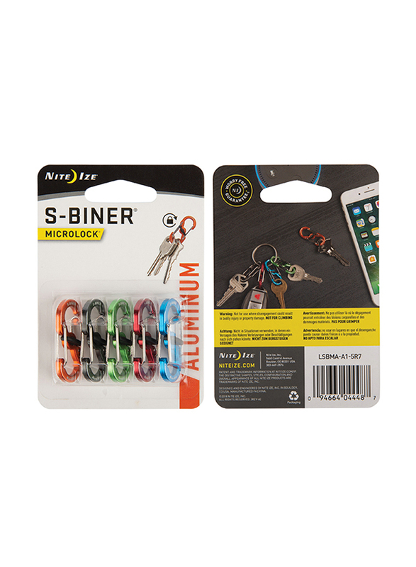 

Nite Ize 5-Piece S-Biner Aluminium Micro Lock Set, Multicolour