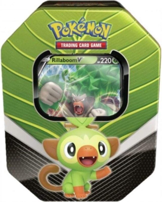 

Pokemon 2021 Galar Partners Euro Rillaboom V Tin Trading Card Game, Multicolour