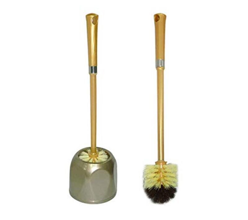 

Lavatory Toilet Brush with Stand, Gold