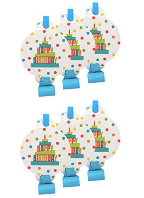 

Generic Party Fun Funny Blowout Whistle, Blue, 6 Pieces, All Ages