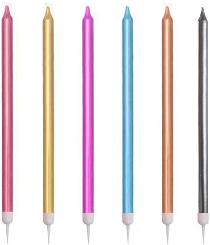 

Generic Beautiful Birthday Cake Candle, 6 Piece, Multicolour