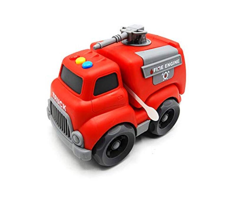 

Fire Fighting Truck Toy Car with Lighting & Musical Sound System, Red, Ages 3+