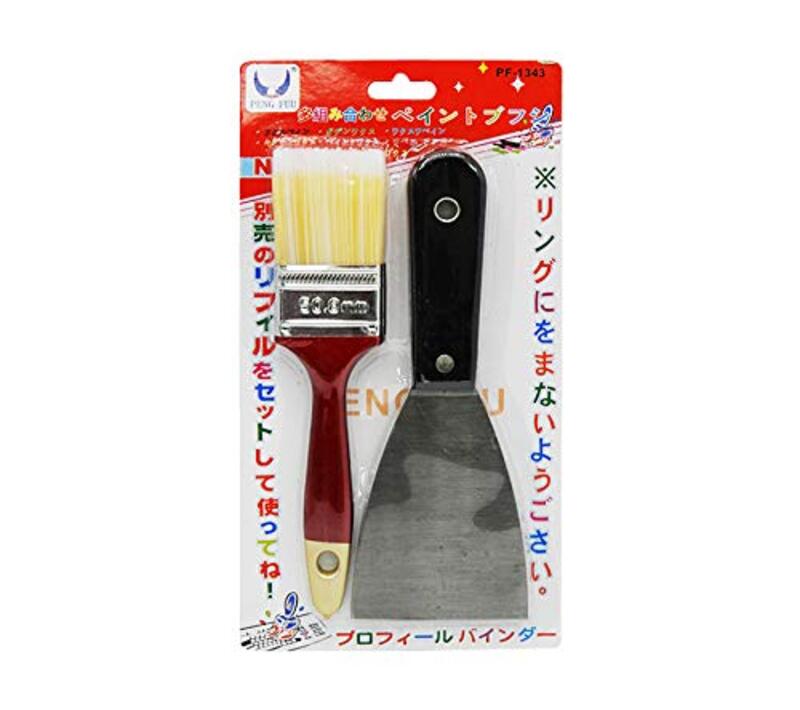 

Pizza Tool Oil Brush and Griddle Scraper, 2 Pieces, Black/Brown