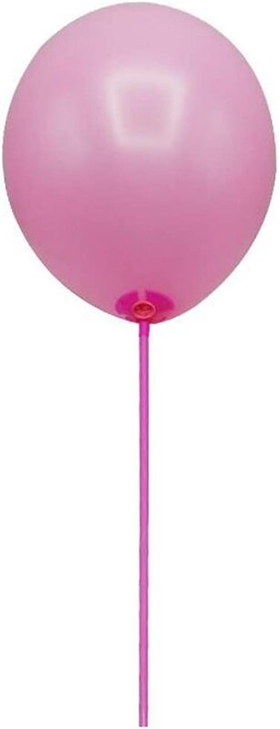 

Party Fun Beautiful 10-Inch Balloons with Stick & Holder, 12 Pieces, Pink