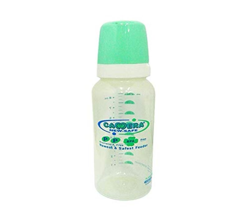 

Baby Feeding Non Toxic Glass Bottle with Nipple, 240ml, Green