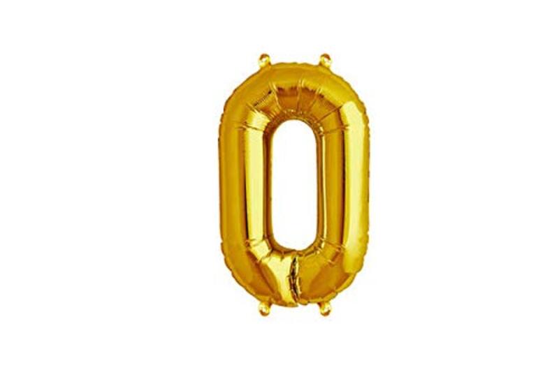 

Number 0 Foil Balloon for Birthday Party Decoration, 30 Inch, Yellow