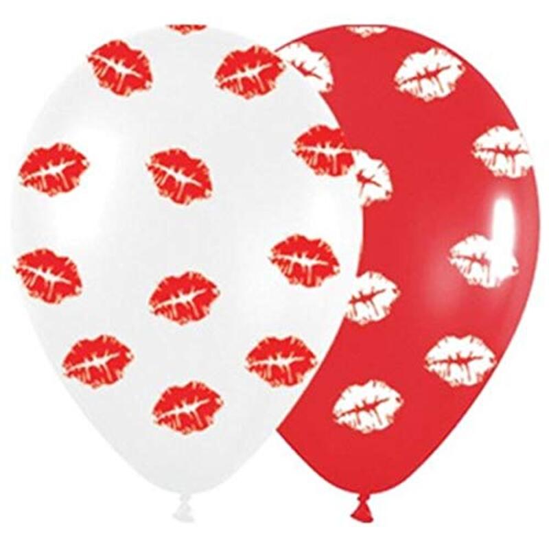 

Sempertex 12-Inch Round Fashion Kisses Latex Balloons Set, 12-Piece, Multicolour