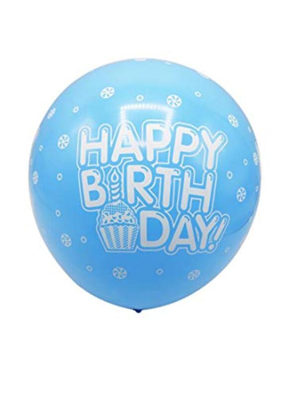 

Party Fun 12-Inch Happy Birthday Balloon, Blue, 12-Piece, Ages 3+