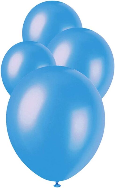 

12-Inch Party Fun Metallic Balloon Set, 40-Piece, Ages 3+, Light Blue