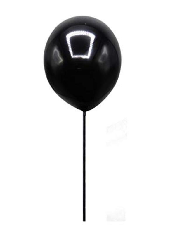 

Party Fun 10-Inch Black Balloons with Stick & Holder, 10-Piece, All Ages