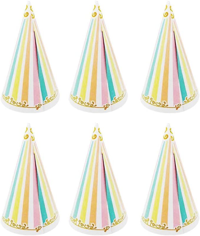 

Party Fun Beautiful 12-Inch Carousel Paper Hat For Any Kind of Parties, 6 Pieces, Multicolour