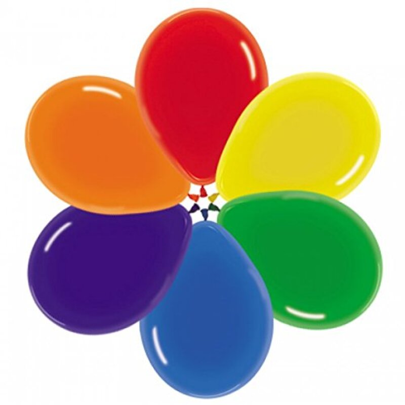

Sempertex 12-Inch Round Crystal Assorted Color Balloons, 50-Piece, All Ages