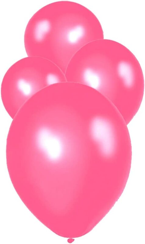 

12-Inch Party Fun Metallic Balloon Set, 40-Piece, Ages 3+, Pink