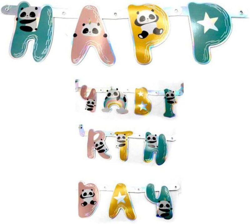 

Generic Funny Birthday Party Letter Panda Banner, Ages 3+, Multicolour