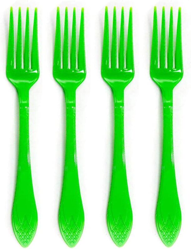 

Generic 24-Piece 17cm Party Fun Plastic Fork Set, Green