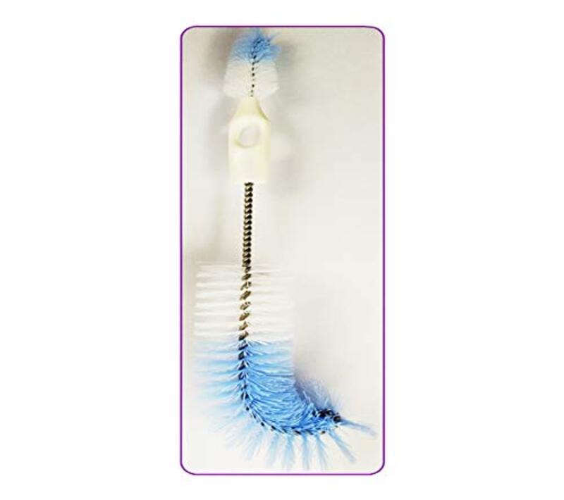 

Bottle and Nipple Brush for Babies, White/Blue