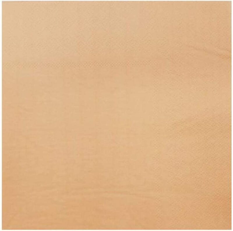 

12-Piece Party Fun Napkins Set, 2 Ply, 33 x 33 x 2cm, Beige