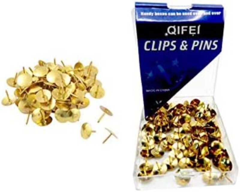 

Qifei Beautiful Metal Push Pins/Board Pins/Thumb Pins, 40 Pieces, Gold