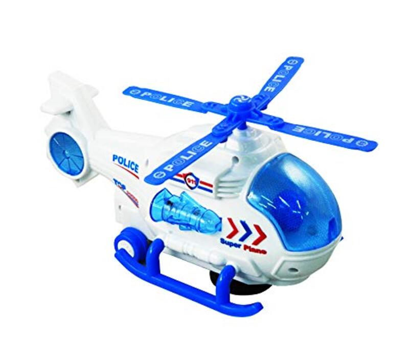 

Hot Sale Police Helicopter Toy, White/Blue, Ages 3+