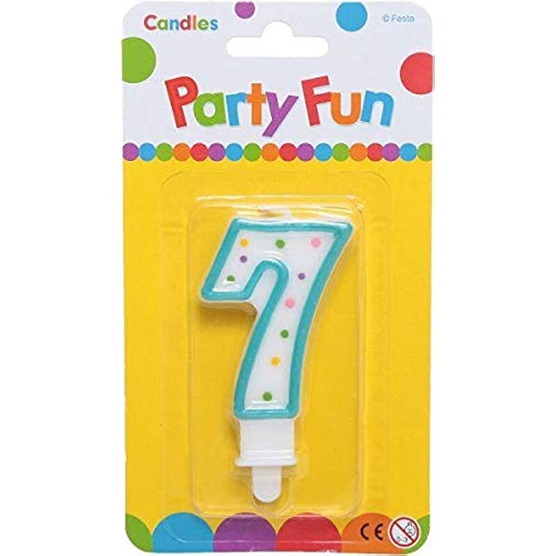 

Party Fun Birthday Candle Number 7, Multicolour