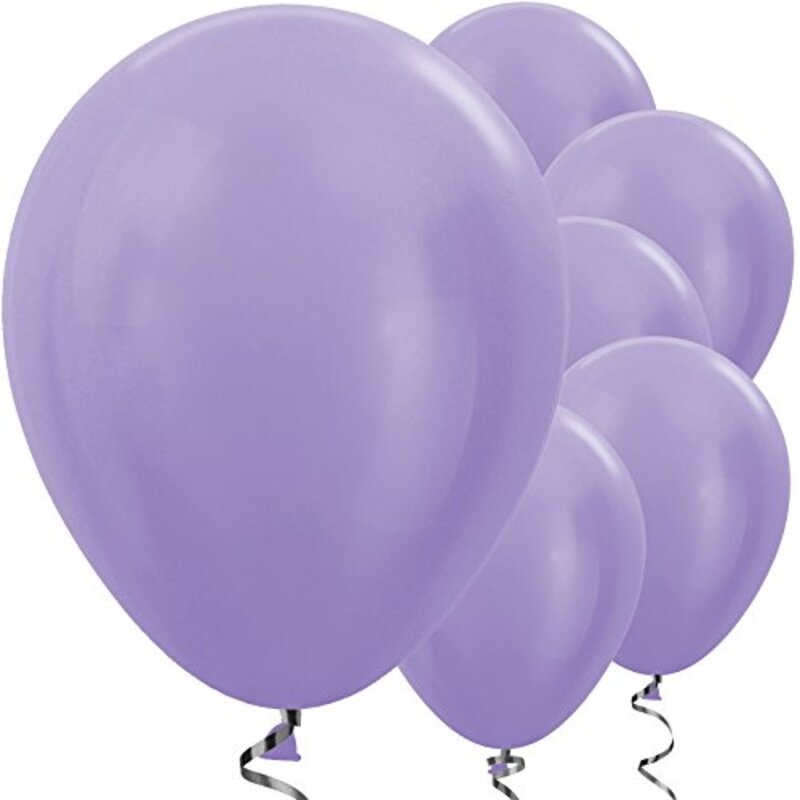 

Amscan Satin Latex Balloons, 12-Inch, 50-Piece, 20000848, Solid Lilac
