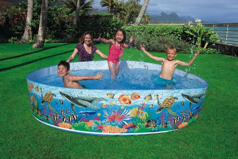 

Intex Coral Reef Snap Set Paddling Pool, 8-Feet, Blue