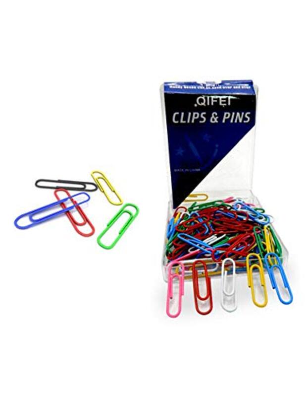 

Metal Plastic U Clip Paper Binders, 100 Pieces, Assorted Colours