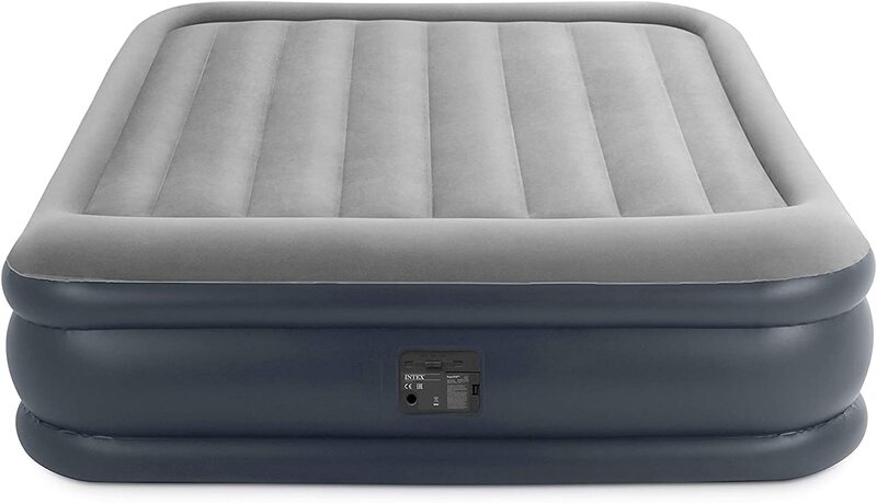 

Intex Dura-Beam Plus Series Deluxe Pillow Rest Raised Airbed, 64136, Grey/Blue