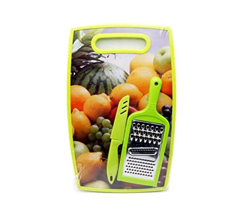 

Printed Design Multi-Purpose Kitchen Cutting Board Set, 3 Pieces, Green