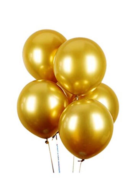 

Party Fun 12-Inch Chrome Clear Gold Balloon, 40-Piece, All Ages