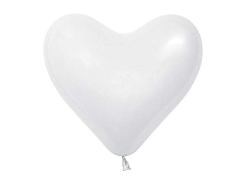 

Amscan 12-Inch Latex White Heart Balloons, 50-Piece, Ages 1+ Month