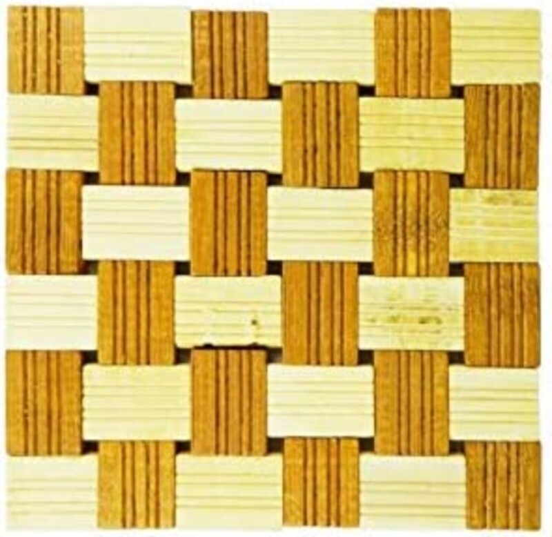 

17cm Very Beautiful Bamboo Square Trivet Tea Mat, Brown/Beige