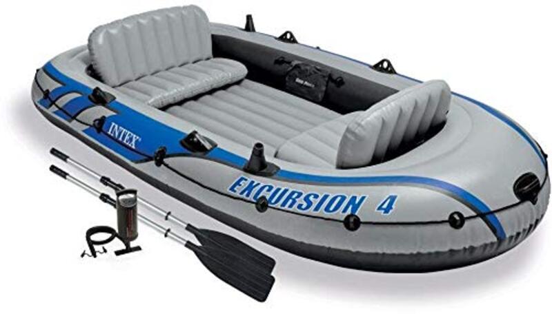 

Intex Excursion 4 Inflatable Boat Set, 68324, Grey