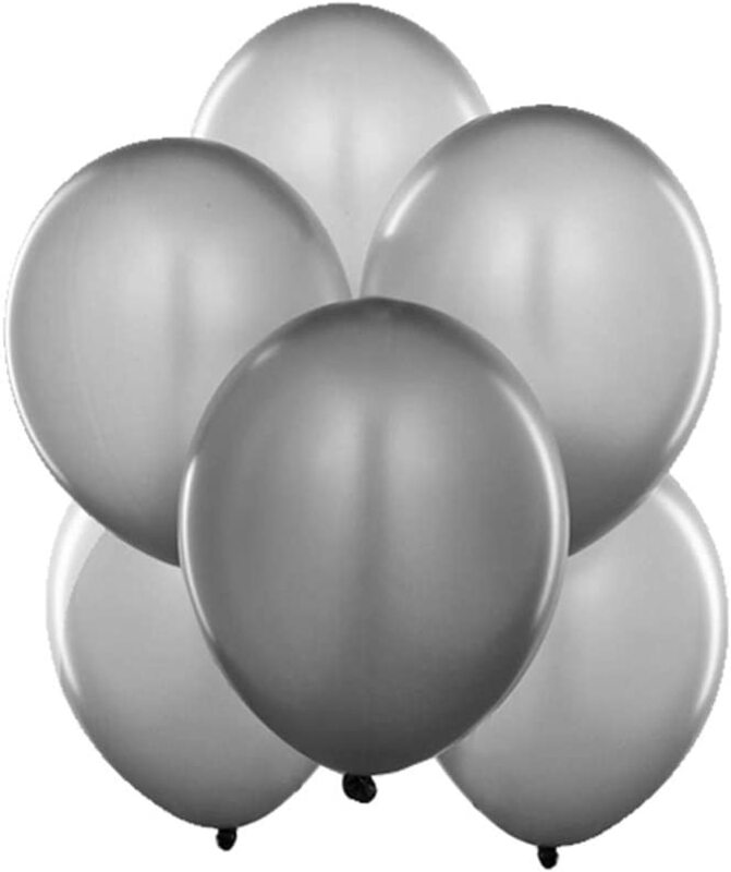 

12-Inch Party Fun Metallic Balloon Set, 40-Piece, Ages 3+, Silver