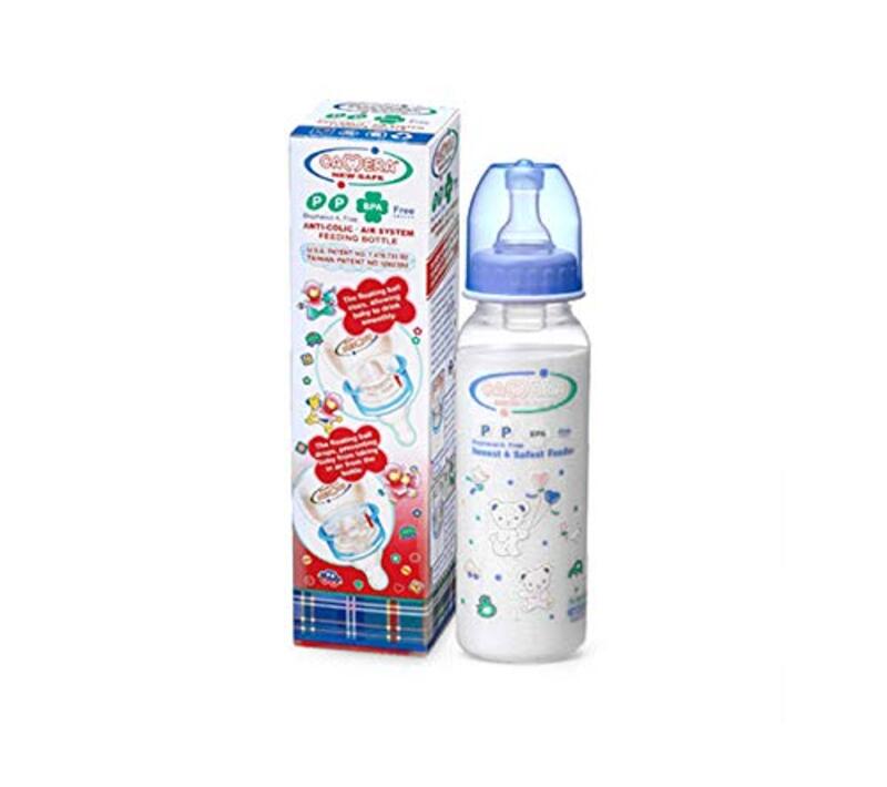 

Baby Feeding Anti-Colic & Non Toxic Glass Bottle with Nipple, 240ml, White