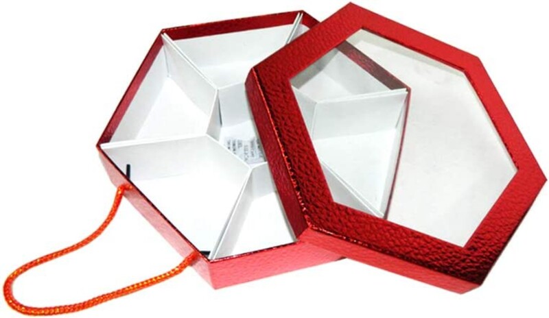 

Beautiful Hexagonal Chocolate Box, Red