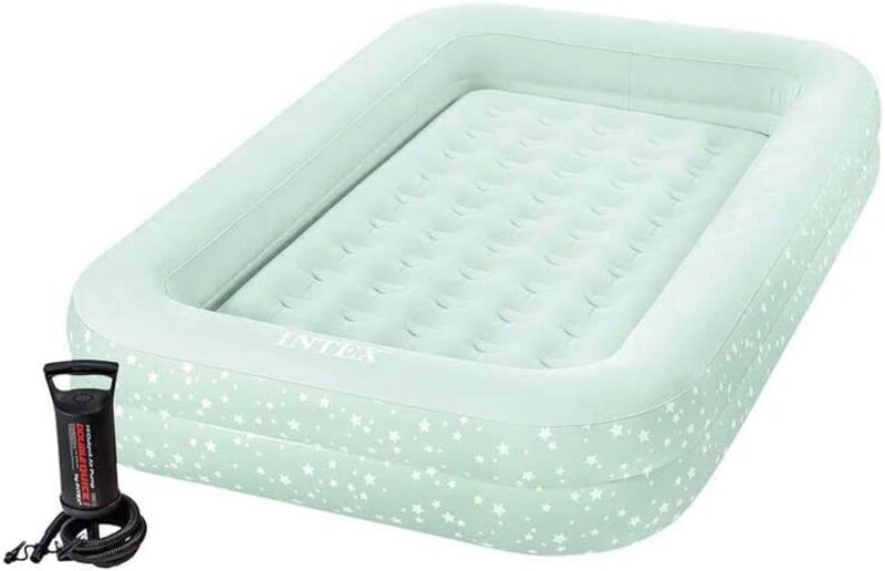 

Intex Kids Travel Bed with Hand Pump, 66810NP, Multicolour
