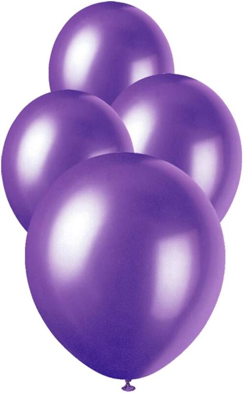 

12-Inch Party Fun Metallic Balloon Set, 40-Piece, Ages 3+, Purple