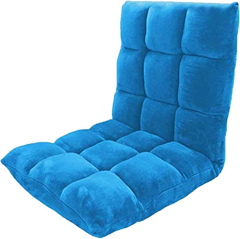 Foldable Lounge Cushion Gaming Chair, Blue